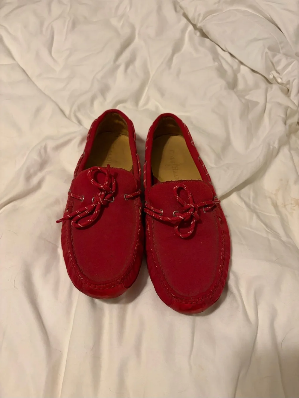 Cole Haan Red Driving Loafers
